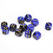 Gemini® 16mm d6 Black-Blue/gold Dice Block™ (12 dice)-Dice-LITKO Game Accessories