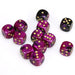 Gemini® 16mm d6 Black-Purple/gold Dice Block™ (12 dice)-Dice-LITKO Game Accessories