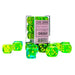 Gemini® 16mm d6 Translucent Green-Teal/yellow Dice Block™ (12 dice)-Dice-LITKO Game Accessories