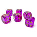 Gemini® 16mm d6 Translucent Red-Violet/gold Dice Block™ (12 dice)-Dice-LITKO Game Accessories