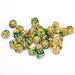 Gemini® 12mm d6 Gold-Green/white Dice Block™ (36 dice)-Dice-LITKO Game Accessories
