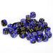 Gemini® 12mm d6 Black-Blue/gold Dice Block™ (36 dice)-Dice-LITKO Game Accessories