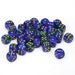 Gemini® 12mm d6 Blue-Green/gold Dice Block™ (36 dice)-Dice-LITKO Game Accessories