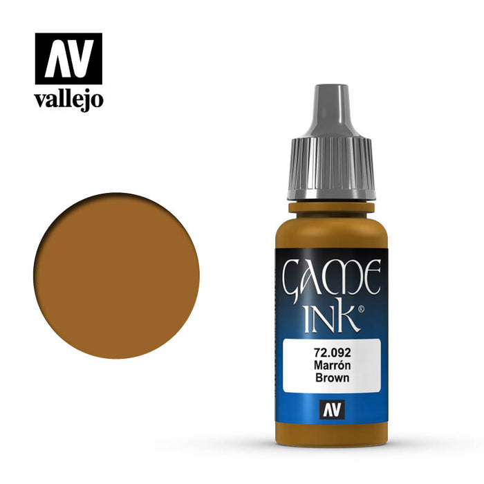 Vallejo Game Color Brown Ink (72.092) (17ml)-Paint and Ink-LITKO Game Accessories