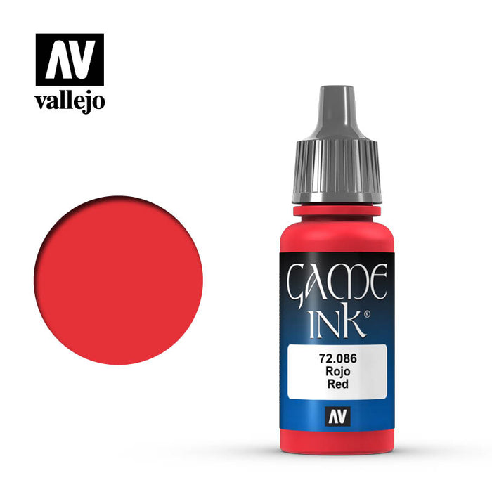 Vallejo Game Color Red Ink (72.086) (17ml)-Paint and Ink-LITKO Game Accessories