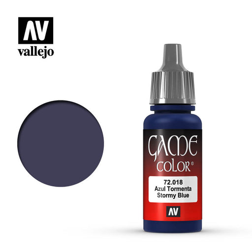 Vallejo Game Color Stormy Blue (72.018) (17ml)-Paint and Ink-LITKO Game Accessories