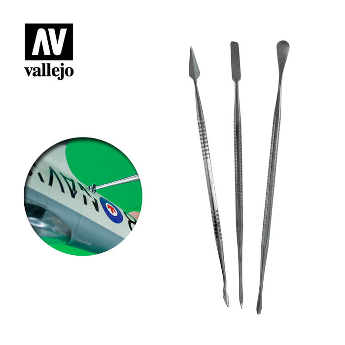 Vallejo Set of 3 Stainless Steel Carvers-Tools-LITKO Game Accessories