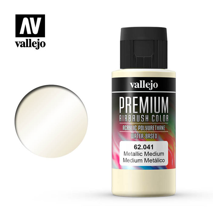 Vallejo Premium Airbrush Color Metallic Medium (62.041) (60ml) - LITKO Game Accessories