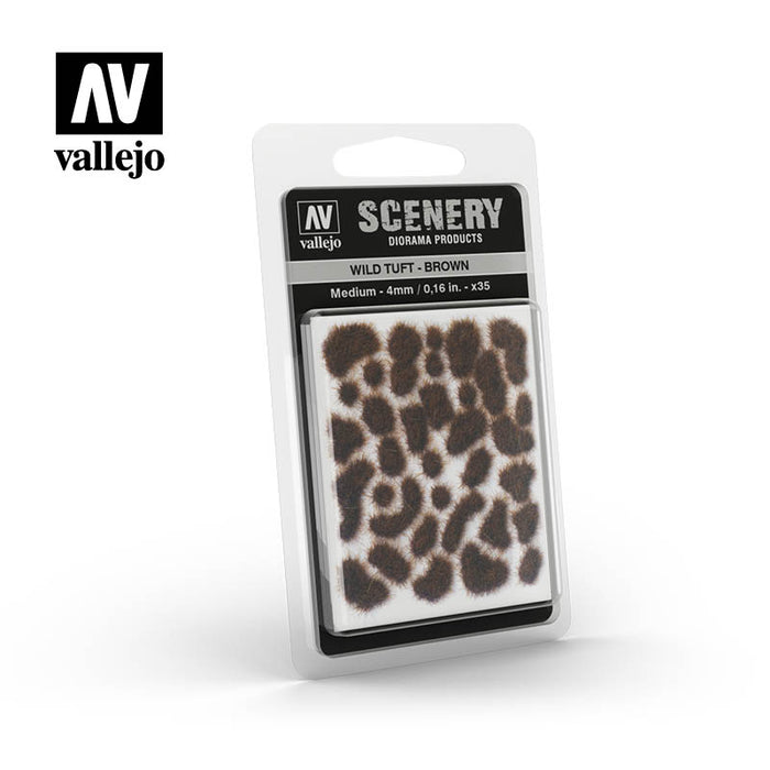 Vallejo Wild Tuft, Brown, Medium (4mm / 0.16 in) - LITKO Game Accessories