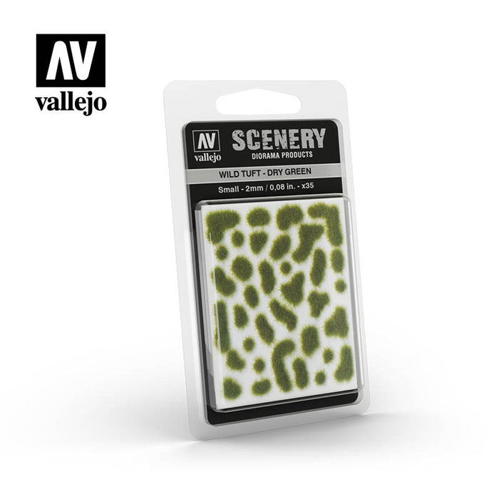Vallejo Wild Tuft, Dry Green, Small (2mm / 0.08 in)-Flock and Basing Materials-LITKO Game Accessories