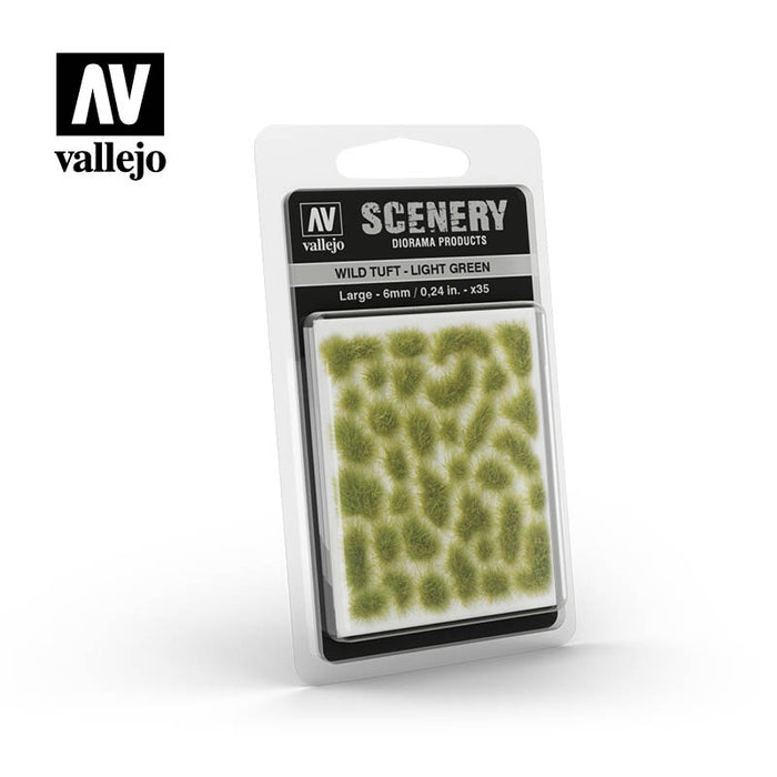 Vallejo Wild Tuft, Light Green, Large (6mm / 0.24 in)-Flock and Basing Materials-LITKO Game Accessories
