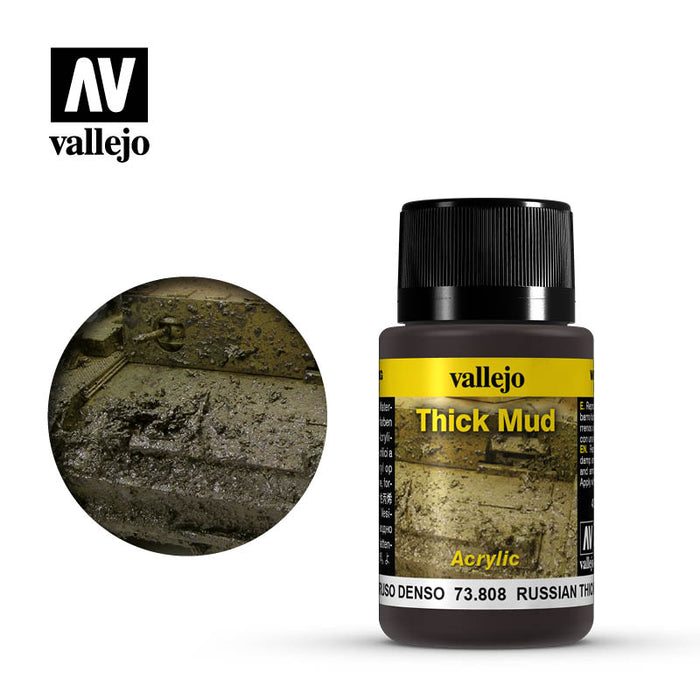 Vallejo Weathering Effects Russian Thick Mud (73.808) (40ml)-Paint and Ink-LITKO Game Accessories